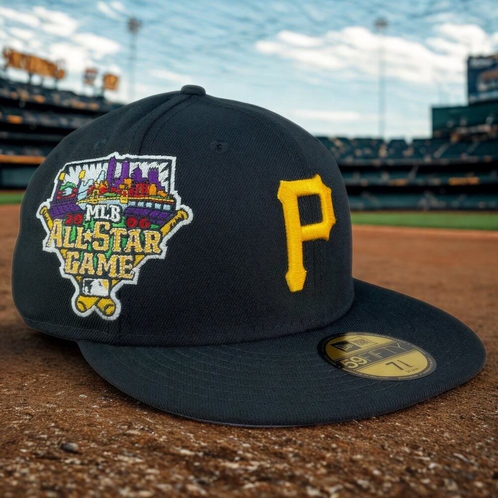 Pittsburgh Pirates 2006 MLB All Star Game New Era 59FIFTY Hat Black 7 3/8 Rare